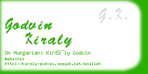 godvin kiraly business card